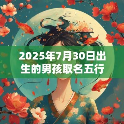 2025年7月30日出生的男孩取名五行缺水火大气的名字