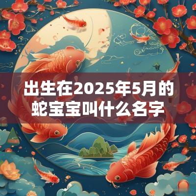 出生在2025年5月的蛇宝宝叫什么名字好起好名提升运势