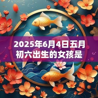 2025年6月4日五月初六出生的女孩是什么命缺金的名字