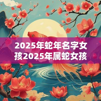2025年蛇年名字女孩2025年属蛇女孩取什么名字吉利