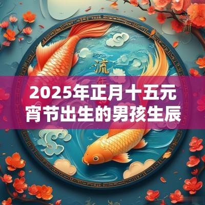 2025年正月十五元宵节出生的男孩生辰今日周易五行取名