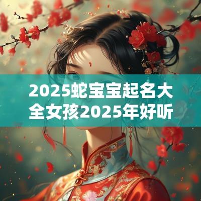2025蛇宝宝起名大全女孩2025年好听稀少的女孩名字