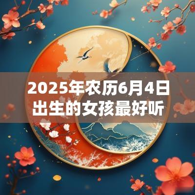 2025年农历6月4日出生的女孩最好听的名字好名字锦集