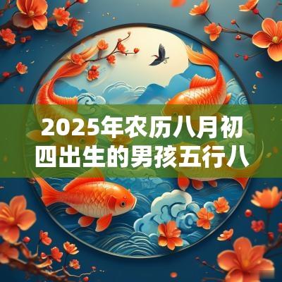 2025年农历八月初四出生的男孩五行八字解读缺火的名字
