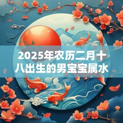 2025年农历二月十八出生的男宝宝属水取名高分名字建议