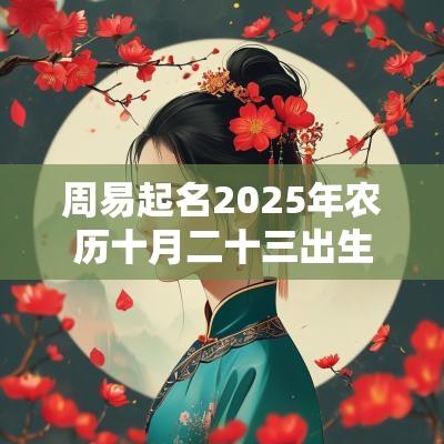周易起名2025年农历十月二十三出生的女孩缺火取名推荐