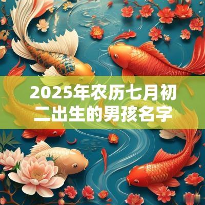 2025年农历七月初二出生的男孩名字五行缺木水免费取名
