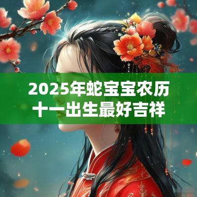 2025年蛇宝宝农历十一出生最好吉祥如意的男女孩名字