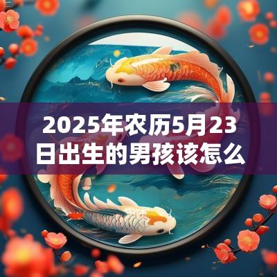 2025年农历5月23日出生的男孩该怎么取名双名不宜重