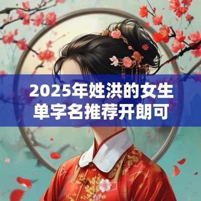 2025年姓洪的女生单字名推荐开朗可爱的女宝宝名字