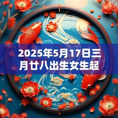 2025年5月17日三月廿八出生女生起名不失优雅的名字