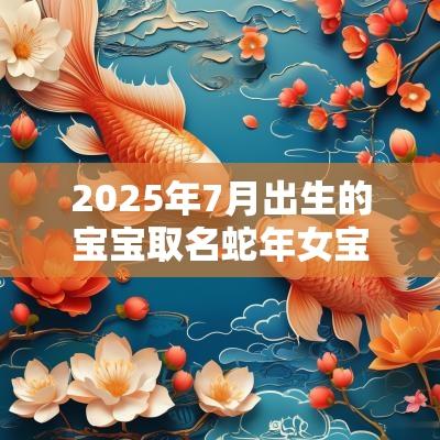 2025年7月出生的宝宝取名蛇年女宝宝取名大全免费查询