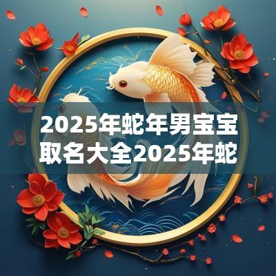2025年蛇年男宝宝取名大全2025年蛇宝宝男孩起名字