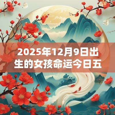 2025年12月9日出生的女孩命运今日五行缺火诗意取名