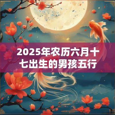 2025年农历六月十七出生的男孩五行缺什么今日八字取名