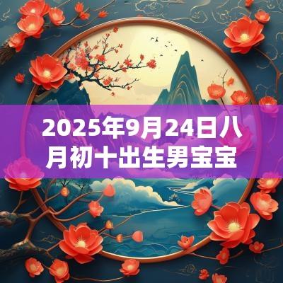 2025年9月24日八月初十出生男宝宝命好吗起名宜用字