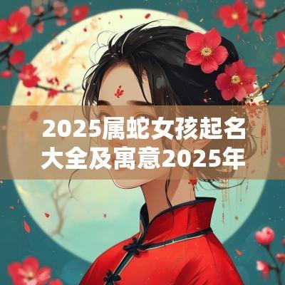 2025属蛇女孩起名大全及寓意2025年女孩最佳取名字