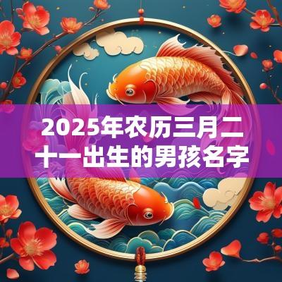 2025年农历三月二十一出生的男孩名字五行缺木免费取名