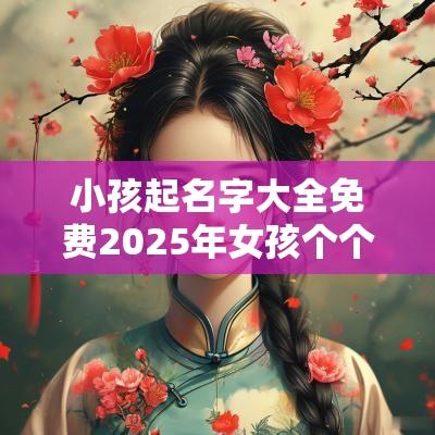 小孩起名字大全免费2025年女孩个个清新淡雅温柔可人