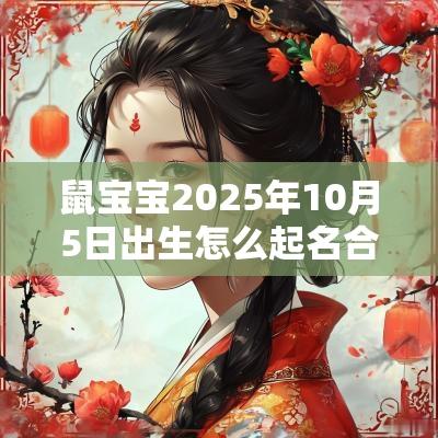 鼠宝宝2025年10月5日出生怎么起名合适有什么宜用字