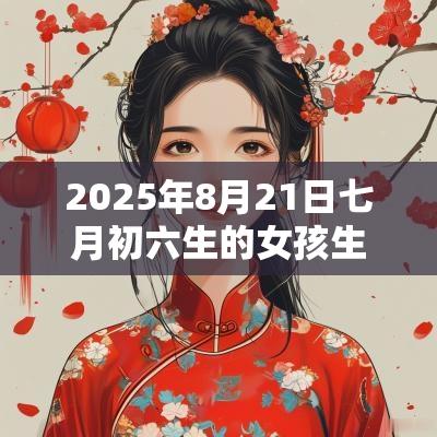 2025年8月21日七月初六生的女孩生辰八字起名宜用字