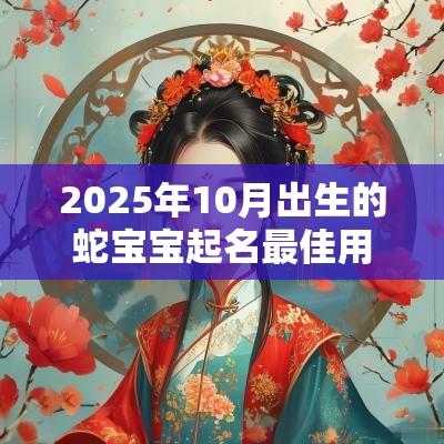 2025年10月出生的蛇宝宝起名最佳用字宜忌用字大全