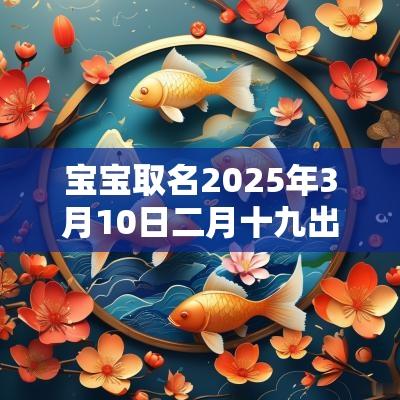 宝宝取名2025年3月10日二月十九出生的女生五行旺缺