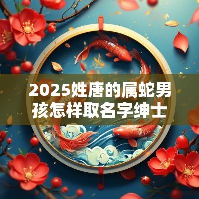 2025姓唐的属蛇男孩怎样取名字绅士迷人的高级男孩名字
