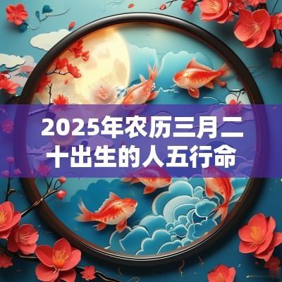 2025年农历三月二十出生的人五行命理属性如何取名旺运