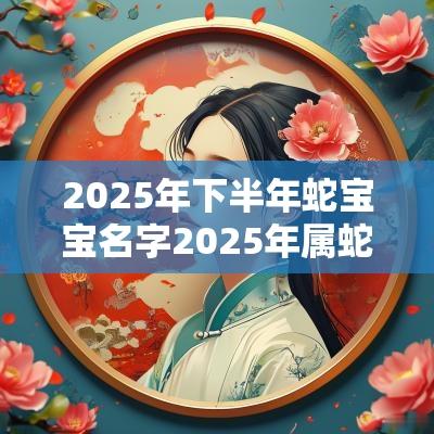 2025年下半年蛇宝宝名字2025年属蛇吉利的名字大全