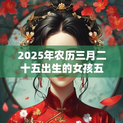 2025年农历三月二十五出生的女孩五行起名缺火的名字