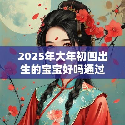 2025年大年初四出生的宝宝好吗通过取名字改善八字命理