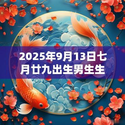 2025年9月13日七月廿九出生男生生辰八字独特的名字