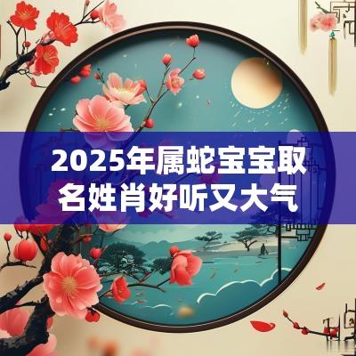 2025年属蛇宝宝取名姓肖好听又大气的肖姓属蛇人名字