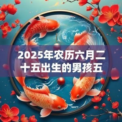 2025年农历六月二十五出生的男孩五行起名缺金的名字
