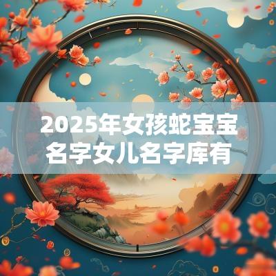 2025年女孩蛇宝宝名字女儿名字库有寓意2025蛇宝宝