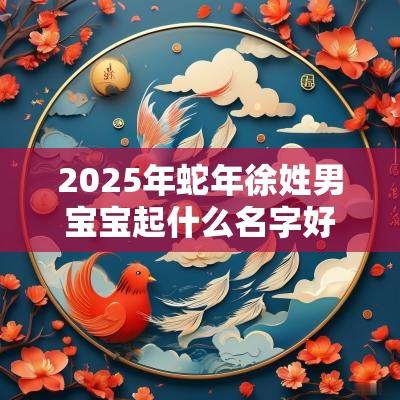 2025年蛇年徐姓男宝宝起什么名字好锦绣前程的男生起名
