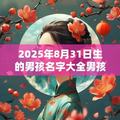 2025年8月31日生的男孩名字大全男孩洋气名字合集