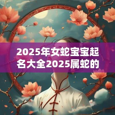 2025年女蛇宝宝起名大全2025属蛇的女宝宝取名大全