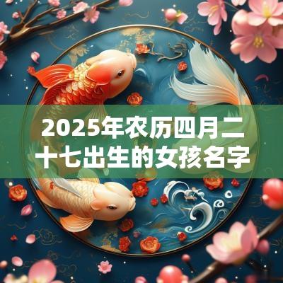 2025年农历四月二十七出生的女孩名字五行不缺怎么取名