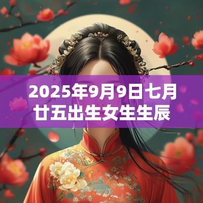 2025年9月9日七月廿五出生女生生辰八字缺土取名宝典