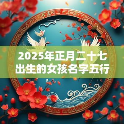 2025年正月二十七出生的女孩名字五行缺水八字免费取名