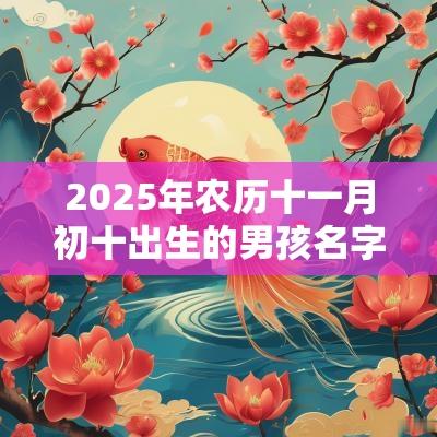 2025年农历十一月初十出生的男孩名字五行缺火免费取名