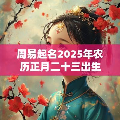 周易起名2025年农历正月二十三出生的女孩缺金取名推荐