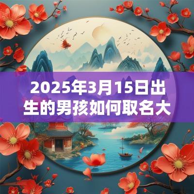 2025年3月15日出生的男孩如何取名大气的名字推荐