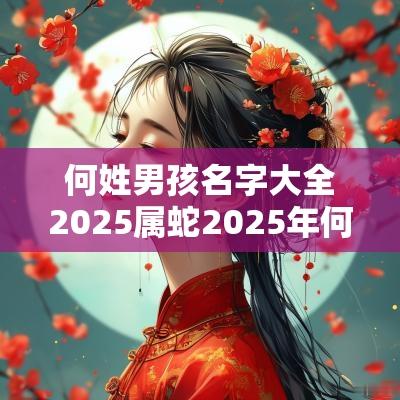 何姓男孩名字大全2025属蛇2025年何姓新生儿名字库