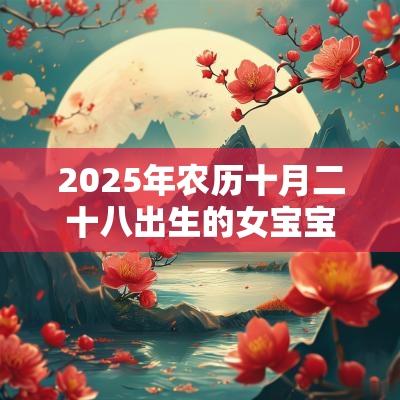 2025年农历十月二十八出生的女宝宝缺什么取名如何补火