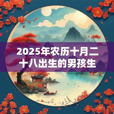 2025年农历十月二十八出生的男孩生辰今日周易五行取名