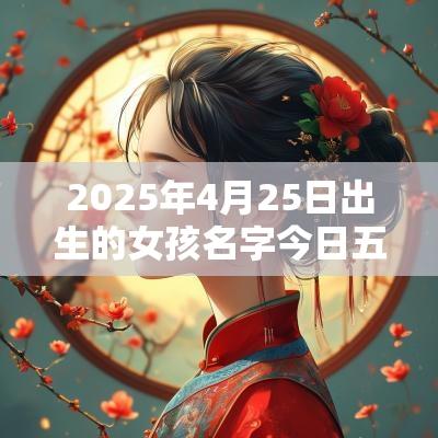 2025年4月25日出生的女孩名字今日五行缺火免费取名
