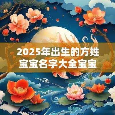 2025年出生的方姓宝宝名字大全宝宝满分高分的名字解析